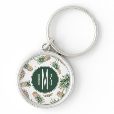 Watercolor Pineapple Pattern Keychain Watercolor Pineapple Pattern Keychain