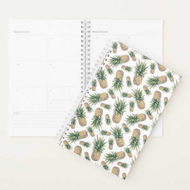 Watercolor Pineapple Pattern Planner (Display)