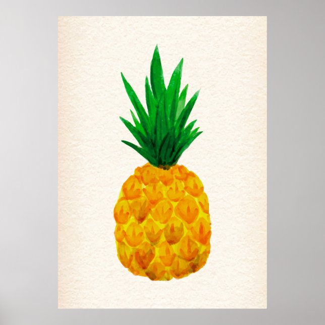 Watercolor pineapple poster (Front)