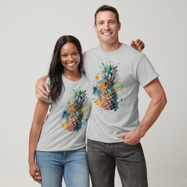 Watercolor Pineapple T-Shirt (Unisex)