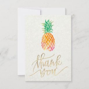 watercolor pineapple thank you