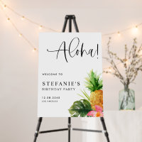 Watercolor Pineapple Tropical Birthday Party