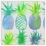 Watercolor Pineapples Fruit Pattern Fabric