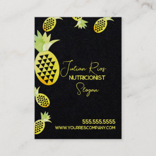 Watercolor Pineapples Nutritionist Fruit  Business Card
