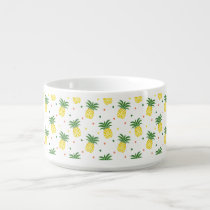 watercolor pineapples pattern bowl