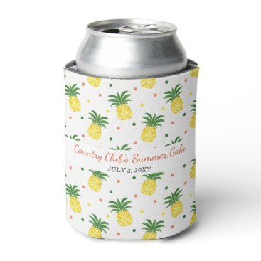 watercolor pineapples pattern can cooler