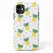 watercolor pineapples pattern iPhone 11 case