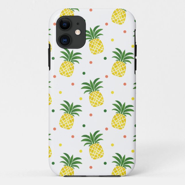 watercolor pineapples pattern Case-Mate iPhone case (Back)