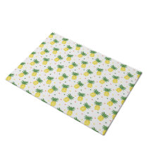 watercolor pineapples pattern doormat