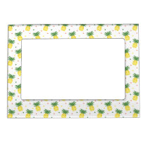 watercolor pineapples pattern magnetic frame