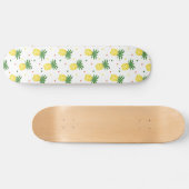 watercolor pineapples pattern skateboard deck (Horz)