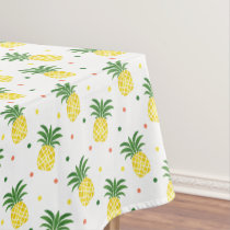 watercolor pineapples pattern tablecloth