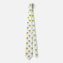 watercolor pineapples pattern tie
