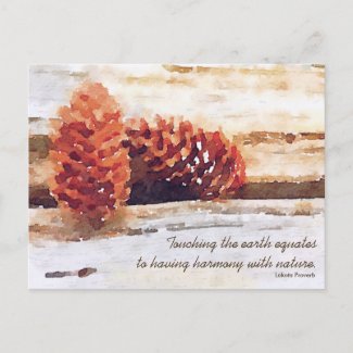 Watercolor Pinecones Encouragement Quote