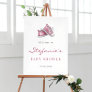 Watercolor Pink Baby Shoes It's a Girl Baby Shower Poster