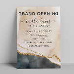 Watercolor Pink Black Gold Salon Grand Opening Flyer<br><div class="desc">Watercolor Pink Black Gold Salon Grand Opening Flyer. Elegant blush pink watercolor gold marble hand lettered style calligraphy script professional branding. Perfect for makeup artists,  hair stylists,  cosmetologists,  and more!</div>