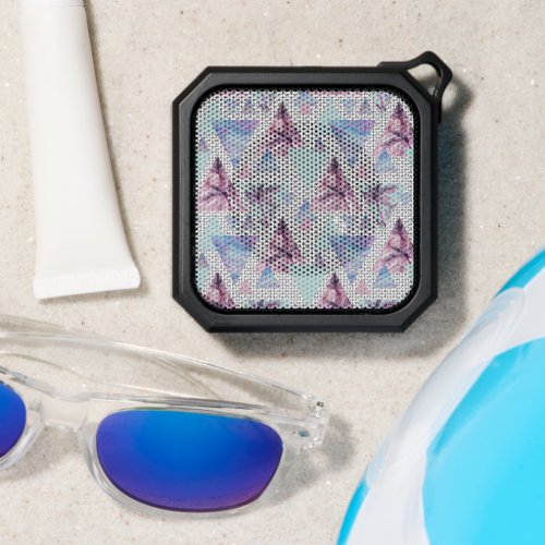 Watercolor Pink  Blue Palm Tree Pattern Bluetooth Speaker