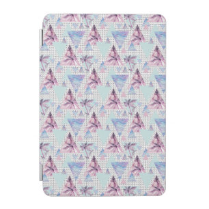 Watercolor Pink & Blue Palm Tree Pattern iPad Mini Cover