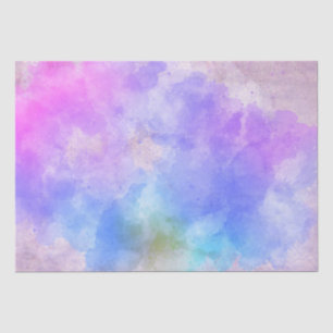 Watercolor Pink Blue Purple 15X20 Decoupage Tissue Paper