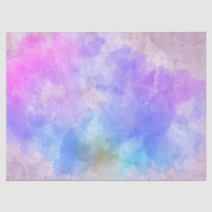 Watercolor Pink Blue Purple 17X23 Decoupage Tissue Paper