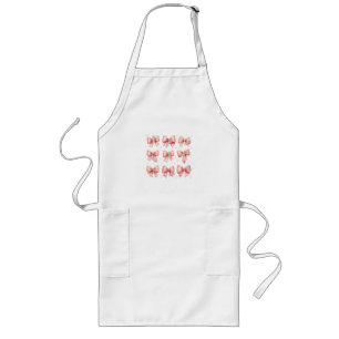 Watercolor Pink Bow Ribbon Washi Tape Collection Long Apron
