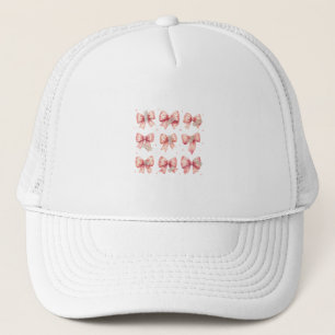 Watercolor Pink Bow Ribbon Washi Tape Collection Trucker Hat