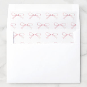 Watercolor Pink Bows Envelope Liner