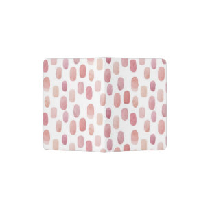 Watercolor pink brush. Modern simple cute pattern Passport Holder