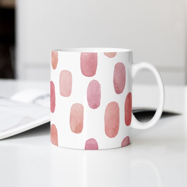 Watercolor pink brush stroke. Modern cute pattern Coffee Mug (Creator Uploaded)