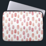 Watercolor pink brush stroke. Simple cute pattern Laptop Sleeve<br><div class="desc">Watercolor cute pink brush stroke pattern laptop sleeve.</div>