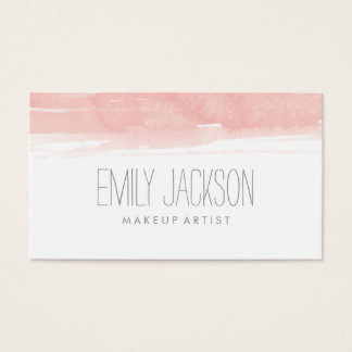 Watercolor Pink Business Card