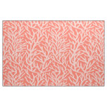 Watercolor Pink Coral On Tomato Bisque Coastal Fabric