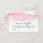 Watercolor Pink Diaper Raffle Invitation Insert