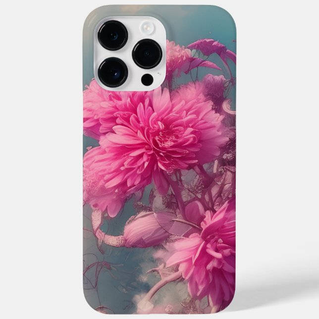 WATERCOLOR PINK FANTASY CHRYSANTHEMUMS Case-Mate iPhone CASE (Back)