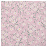 Watercolor Pink Floral Botanical Pale Pink design Fabric
