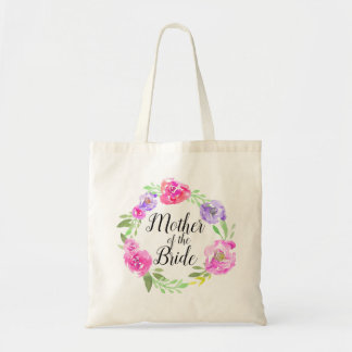 Watercolor Pink Floral Bouquet Mother of the Bride Tote Bag