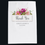 Watercolor Pink  Floral Bridal Shower Medium Gift Bag<br><div class="desc">Wow is what your guests will say! Beautiful trendy typography is complimented by a lovely watercolor bouquet. Perfect for your special occasion.</div>