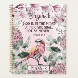 Watercolor Pink Floral Christian Scripture for Her Planner