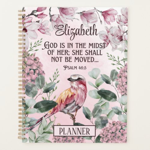 Watercolor Pink Floral Christian Scripture for Her Planner