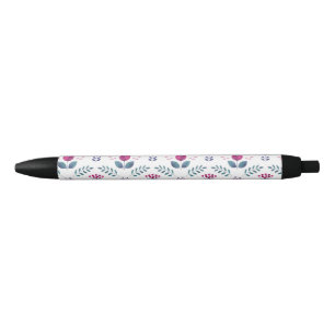 Watercolor Pink Floral design Pen