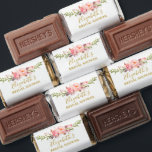 Watercolor Pink Floral Gold Bridal Shower Hershey's Miniatures<br><div class="desc">Modern Elegant Calligraphy Script Watercolor Pink Blush Floral Bridal Shower Chocolate Candy Bars include pink roses and botanical greenery. Gold Script.</div>