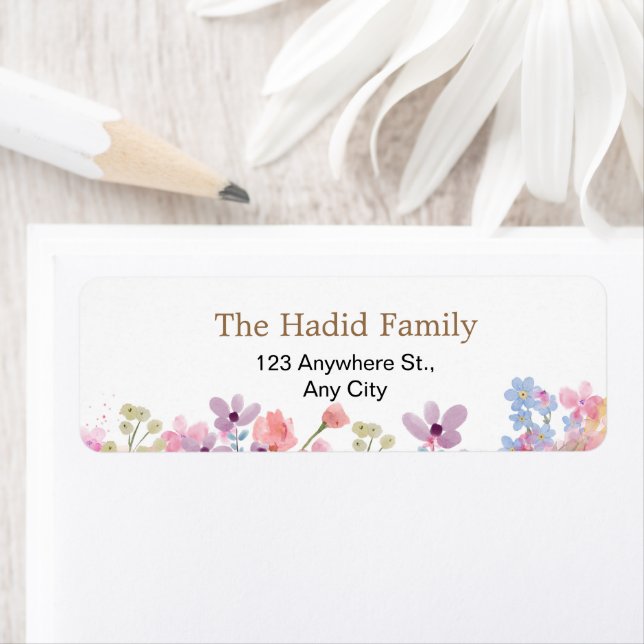 Watercolor Pink Floral Label (Insitu)