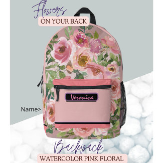 Watercolor  Pink Floral  