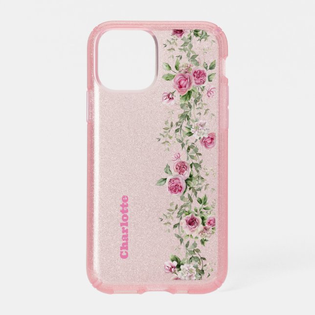 Watercolor Pink Floral  Speck iPhone 11 Pro Case (Front)