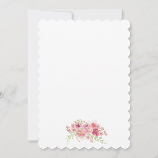 Watercolor Pink Floral Wedding Invites Zazzle