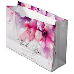 Watercolor Pink Floral Wedding Large Gift Bag