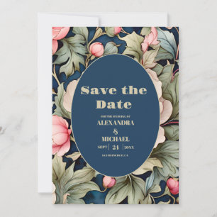 Watercolor Pink Floral Wedding Save The Date