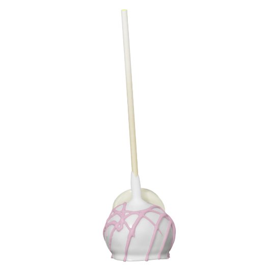 Watercolor Pink Flower Cross Baptism Cake Pops (Back)