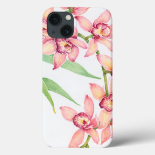 Watercolor Pink Flowers iPhone 13 Case