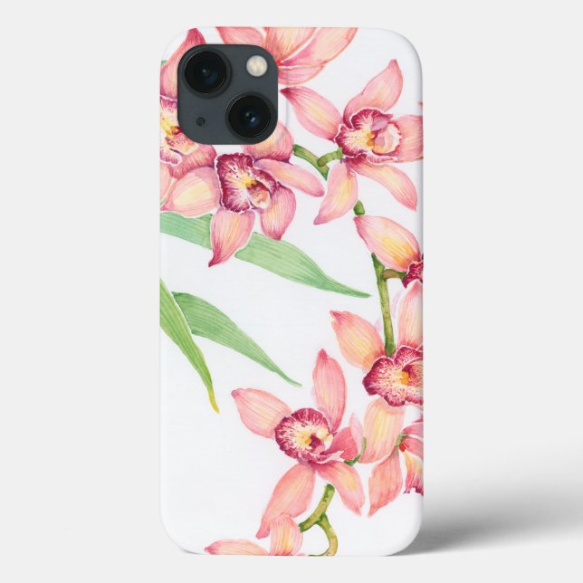 Watercolor Pink Flowers Case-Mate iPhone Case (Back)